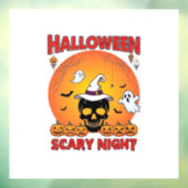 ハロウィーンの怖い夜のドクロ魔女の帽子カボチャ幽霊 ウィンドウサイン (シート3)