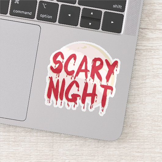 ハロウィーンの怖い夜の滴るステッカー シール (詳細)