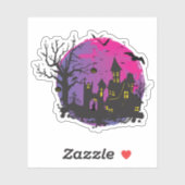 ハロウィーンの怖い家のステッカー シール (シート)