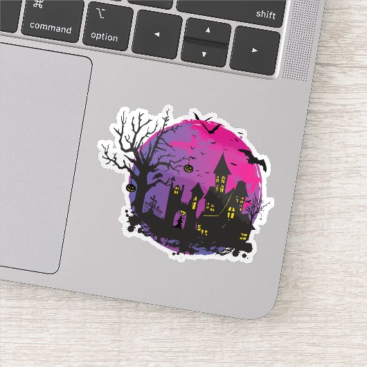 ハロウィーンの怖い家のステッカー シール (詳細)