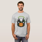 ハロウィーンの怖い幽霊と死神Tシャツ Tシャツ (正面フル)