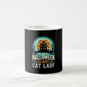 ハロウィーンの怖い猫の女性お化け屋敷デザイン_1 コーヒーマグカップ (中央)