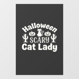 ハロウィーンの怖い猫の女性_1 ウィンドウサイン