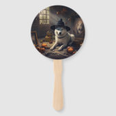ハロウィーンの怖い秋田カボチャ ハンドファン (裏面)
