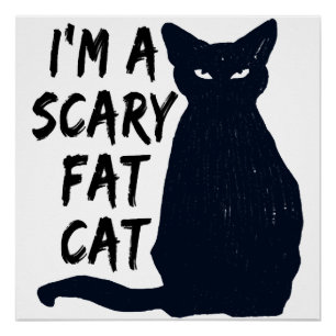 ハロウィーンの怖い黒猫デザイン グラフィック ポスター