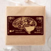 ハロウィーンの思慮深い脳の缶詰 ラベル (インサイチュ)