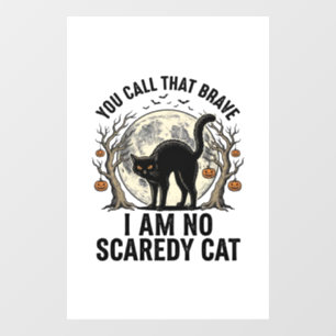 ハロウィーンの怯えた猫のビンテージ彫刻Tシャツデザイン ウィンドウサイン