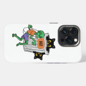 ハロウィーンの怯える猫 iPhoneケース (裏面横)