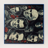 ハロウィーンの恐ろしい映画マッシュアップ ジグソーパズル (横)