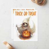 ハロウィーンの恐怖の化け物 ノートカード (正面/裏面インサイチュ)