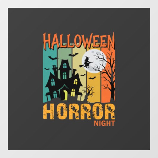ハロウィーンの恐怖の夜の幽霊の家のベクター_1 ウィンドウサイン (シート)