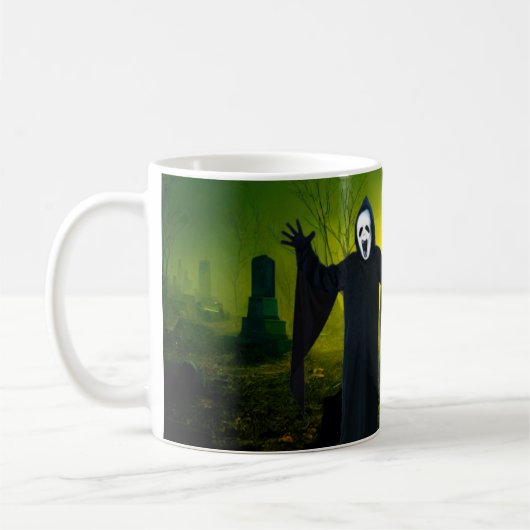 ハロウィーンの恐怖 コーヒーマグカップ (左)