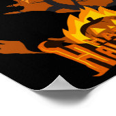 ハロウィーンの恐竜、不気味な、不気味な、怖い。 ポスター (角)