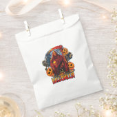 ハロウィーンの悪のスケルトン、カボチャ フェイバーバッグ (クリップ留めされた状態)