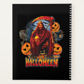 ハロウィーンの悪のスケルトン、カボチャ プランナー手帳 (裏面)