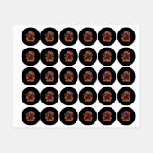 ハロウィーンの悪のスケルトン、カボチャ ラベル (シート)