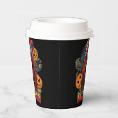 ハロウィーンの悪のスケルトン、カボチャ 紙コップ (右)