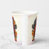 ハロウィーンの悪のスケルトン、カボチャ 紙コップ (右)