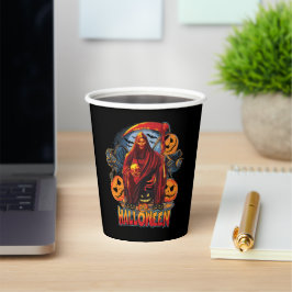 ハロウィーンの悪のスケルトン、カボチャ 紙コップ