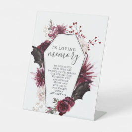 ハロウィーンの愛するメモリーサイン 台座サイン