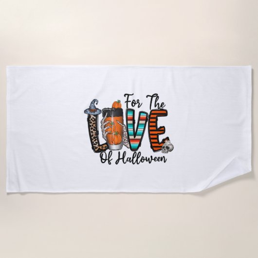 ハロウィーンの愛のために ビーチタオル (正面)