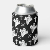 ハロウィーンの手描きパターンの背景 缶クーラー (缶正面)
