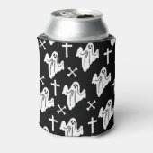 ハロウィーンの手描きパターンの背景 缶クーラー (缶裏面)