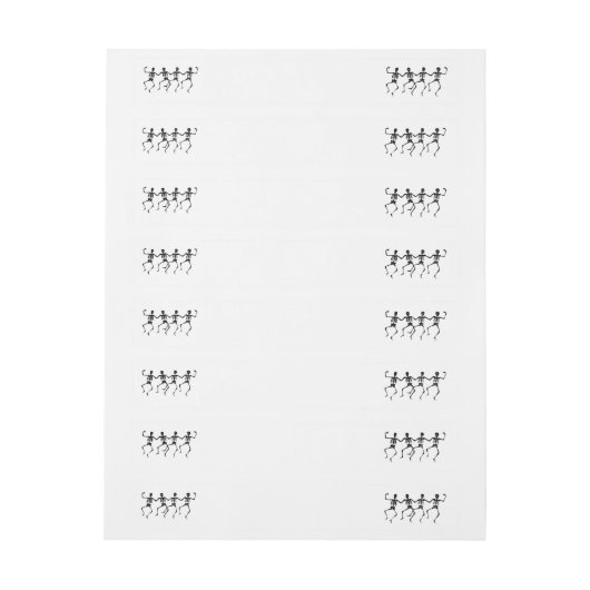 ハロウィーンの折り返しラのまわりにベル ラップアラウンド宛名ラベル (シート)