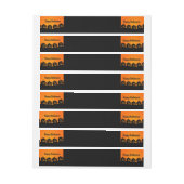 ハロウィーンの折り返しラのまわりにベル ラップアラウンド宛名ラベル (シート)