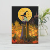 ハロウィーンの招待状、ジャック・オ・ランタン・パの魔女 招待状 (スタンド正面)