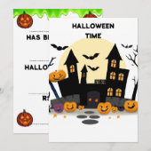 ハロウィーンの招待状 招待状 (正面/裏面)