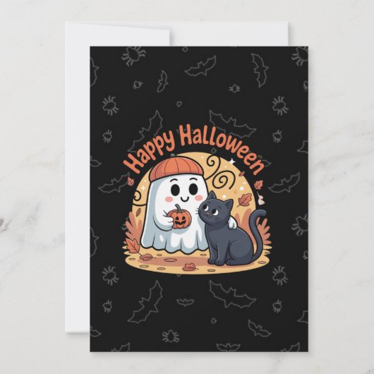 ハロウィーンの招待 招待状 (裏面)