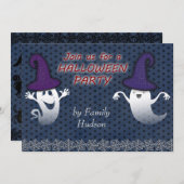 ハロウィーンの招待 招待状 (正面/裏面)