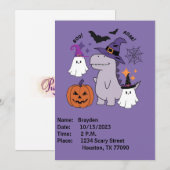 ハロウィーンの招待 招待状 (正面/裏面)