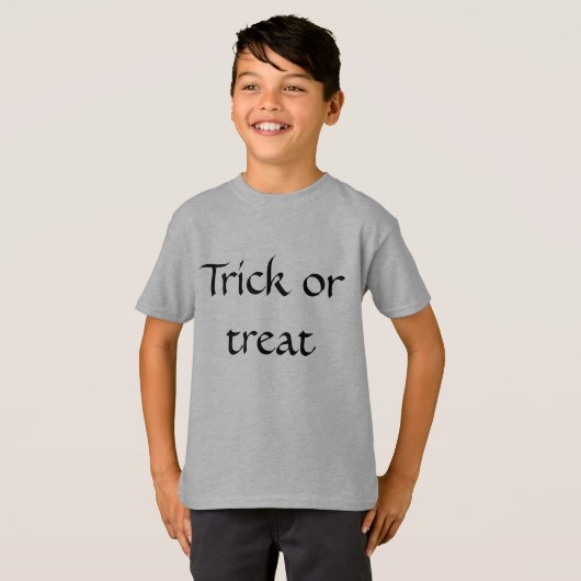 ハロウィーンの挨拶をトリックまたは扱う Tシャツ (正面フル)