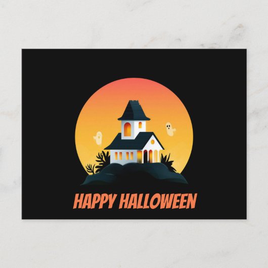 ハロウィーンの挨拶ポストカード ポストカード (正面)