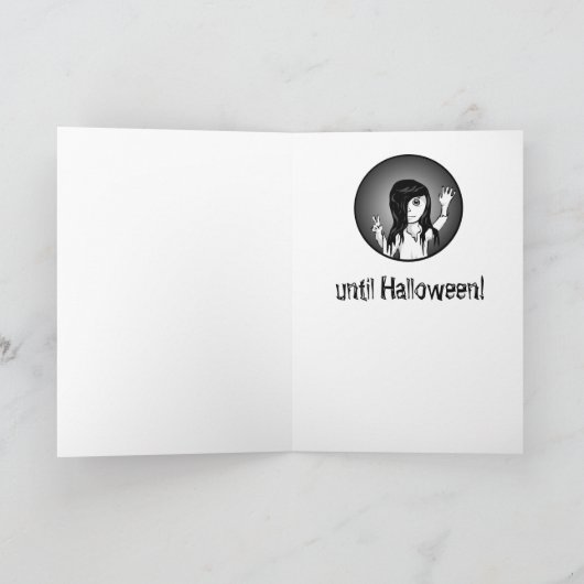 ハロウィーンの挨拶 カード (内部)