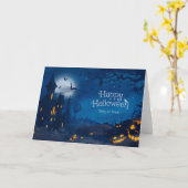 ハロウィーンの挨拶 カード (黄色い花)