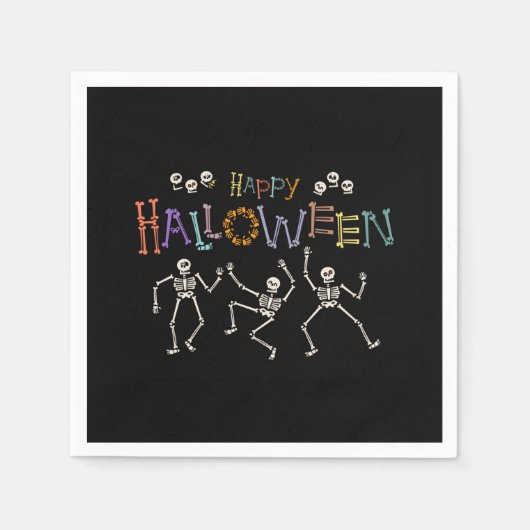 ハロウィーンの挨拶 スタンダードカクテルナプキン (正面)