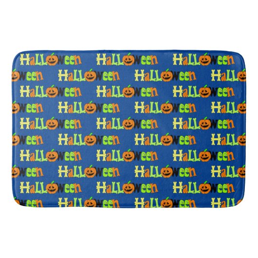 ハロウィーンの挨拶 バスマット (正面)