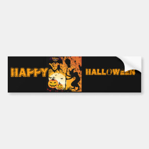 ハロウィーンの挨拶_ バンパーステッカー