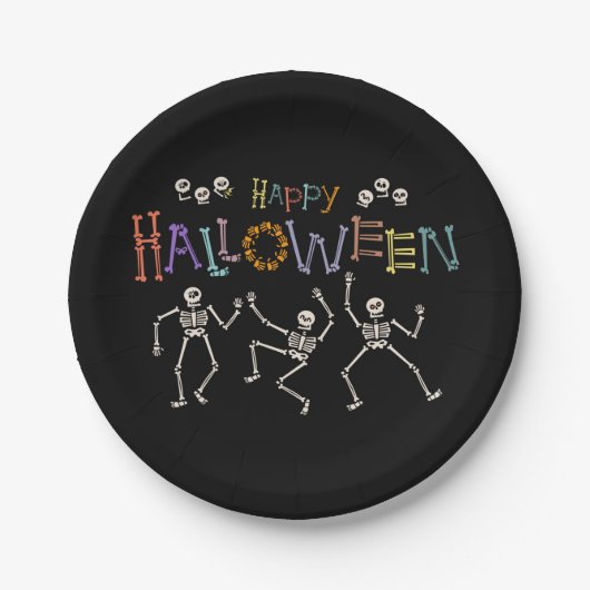 ハロウィーンの挨拶 ペーパープレート (正面)
