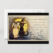ハロウィーンの挨拶 ポストカード (正面/裏面)