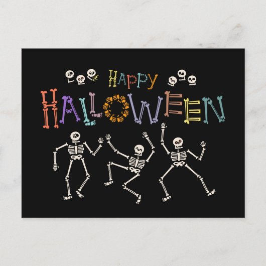 ハロウィーンの挨拶 ポストカード (正面)