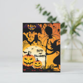 ハロウィーンの挨拶_ ポストカード (スタンド正面)