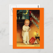 ハロウィーンの挨拶 ポストカード (正面/裏面)