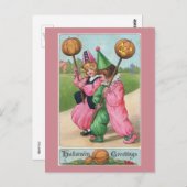 ハロウィーンの挨拶!ヴィンテージ ポストカード (正面/裏面)