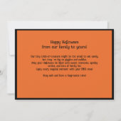 👻ハロウィーンの挨拶(写真カスタム付き) カード (裏面)