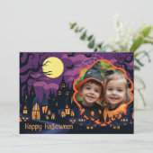 👻ハロウィーンの挨拶(写真カスタム付き) カード (スタンド正面)