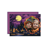 👻ハロウィーンの挨拶(写真カスタム付き) カード (正面/裏面インサイチュ)